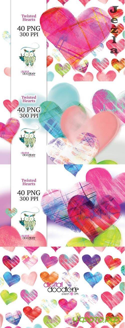 Sketchy Twisted Hearts Graphics - 1131581