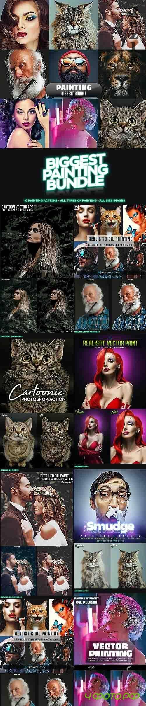 GraphicRiver - Painting Biggest Bundle - 10 Photoshop Actions 29895309