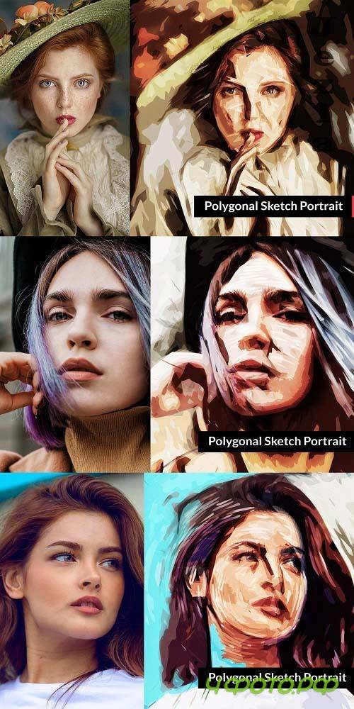Polygonal Sketch Portrait 3383452
