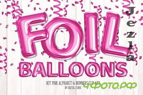 Hot Pink Foil Balloon Alphabet - 5760677