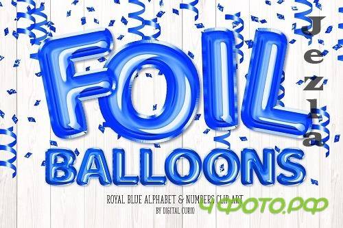 Royal Blue Balloon Alphabet - 5760791