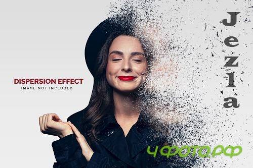 Dust dispersion photo effect template