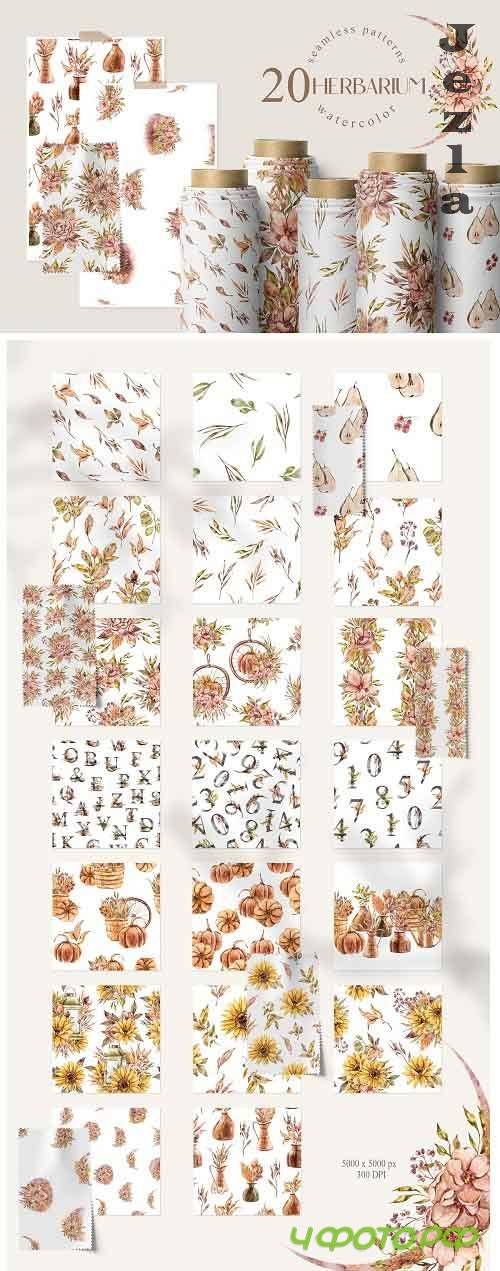 Floral seamless patterns Herbarium - 5513396