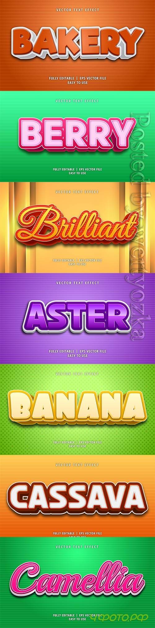 3d editable text style effect vector vol 215