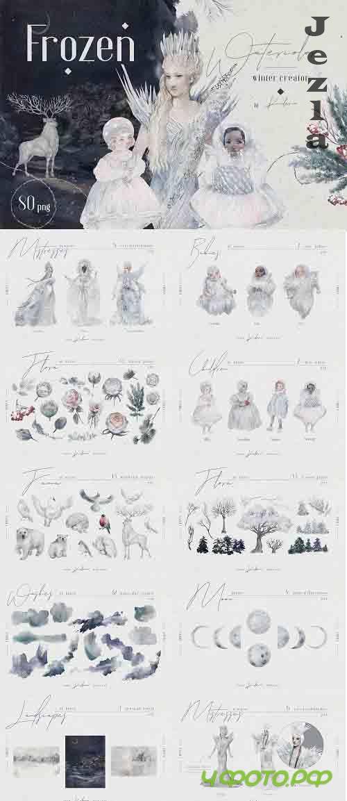 Frozen - winter watercolor creator - 5572898