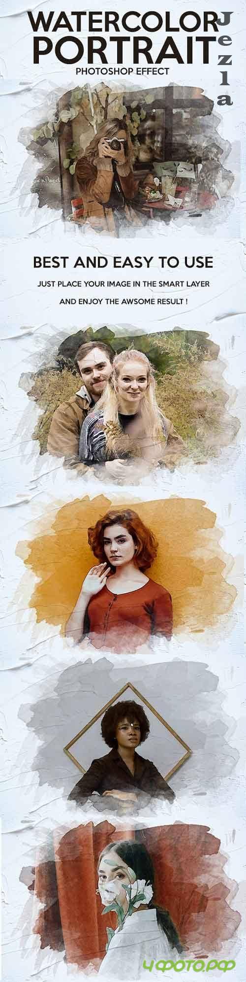 GraphicRiver - Watercolor Portrait Photoshop Effect 30045297
