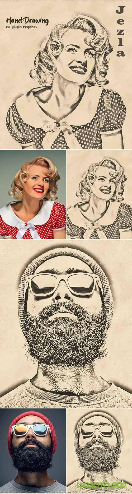 GraphicRiver - Hand Drawing Photoshop Action 30113188
