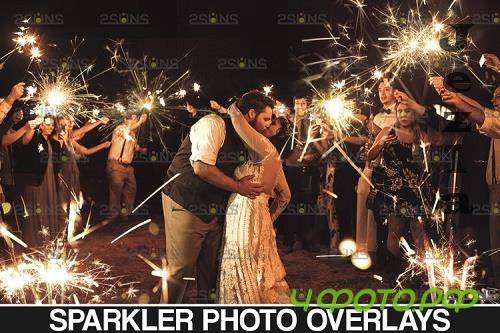 Sparkler overlay & Photoshop overlay Christmas overlay - 1131504