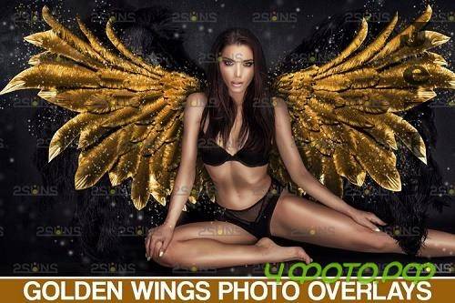Golden Angel Wing overlay & Photoshop overlay - 1132971 Golden Angel Wing overlay & Photoshop overlay - 1132971
