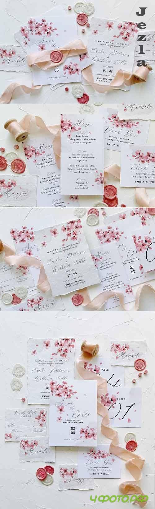 Pink Cherry Blossom Wedding Suite - 5831699