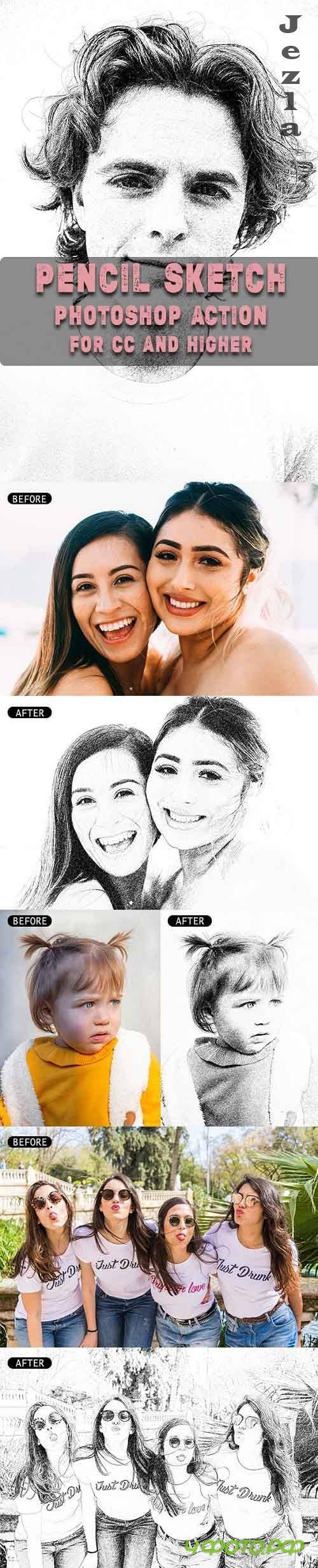 GraphicRiver - Pencil Sketch - Photoshop Action 29830462