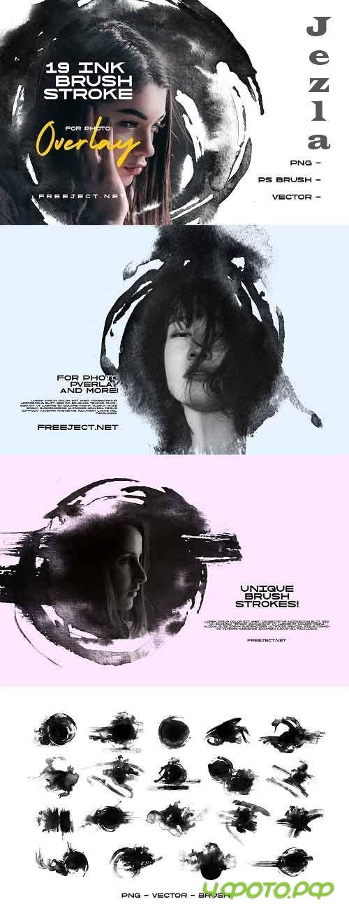 CreativeMarket - Ink Brush Stroke for Photo Overlay 5756890