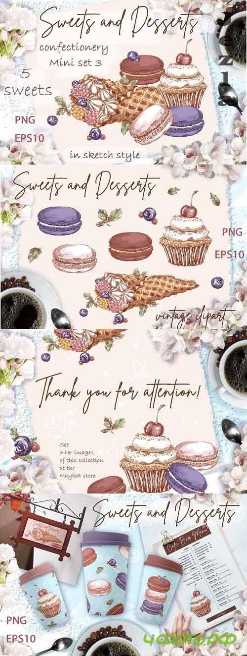 Sweets and desserts. Mini-set 3 - 1212431