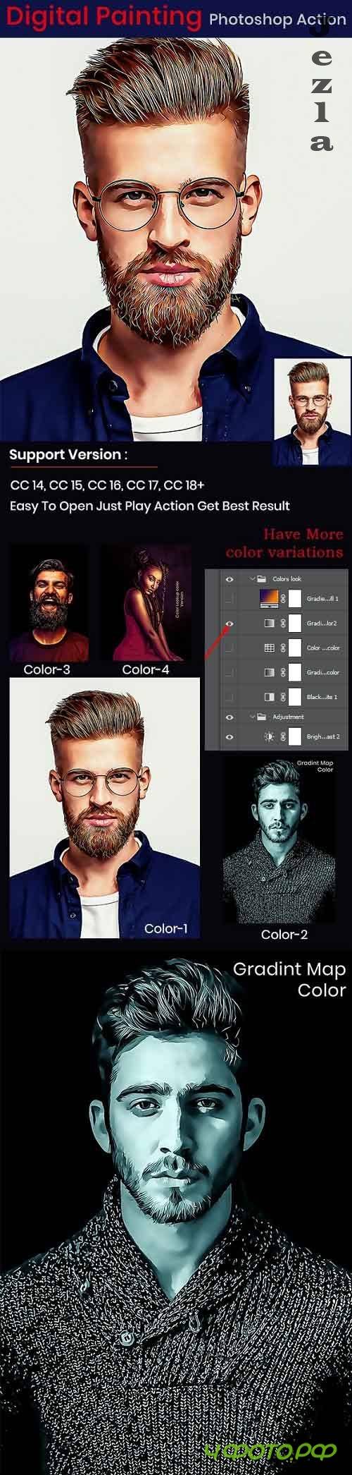 GraphicRiver - Digital Painting Photoshop Action 29902686 GraphicRiver - Digital Painting Photoshop Action 29902686