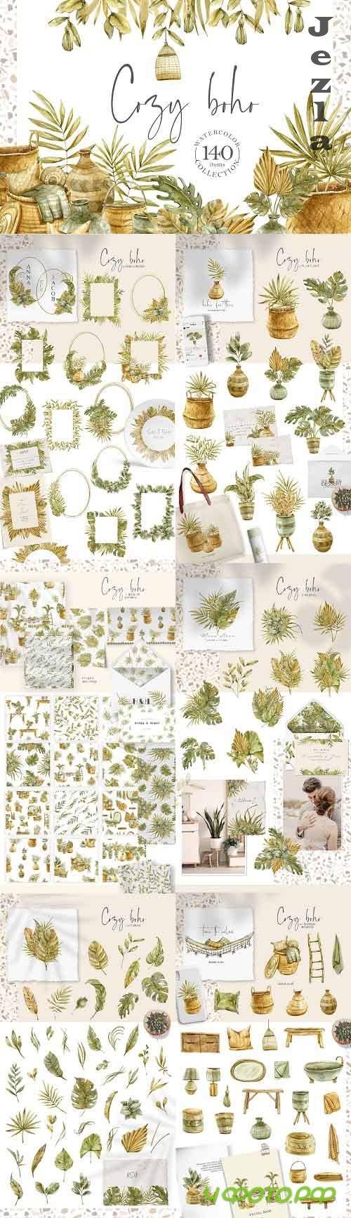 Watercolor COZY BOHO collection - 5033071
