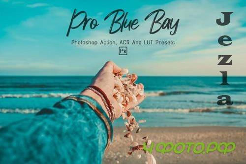 10 Pro Blue Bay Photoshop Actions, ACR, LUT Presets