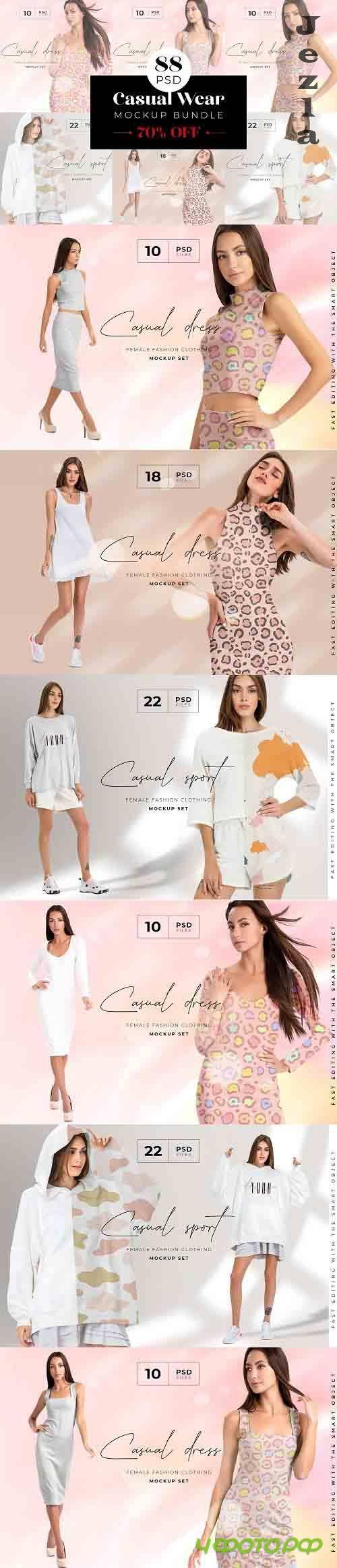 CreativeMarket - Casual Wear Fashion Mockup Bundle 5935536