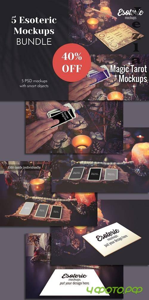 CreativeMarket - Mystic Esoteric Tarot Mockups BUNDLE 5935596