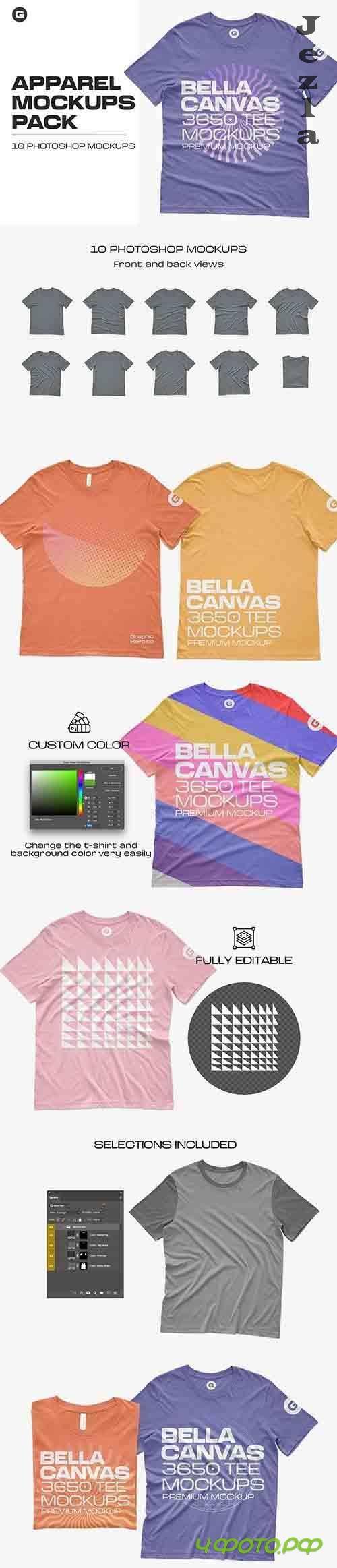 Bella 3650 Short Sleeve Tee Mockups - 5959462 Bella 3650 Short Sleeve Tee Mockups - 5959462