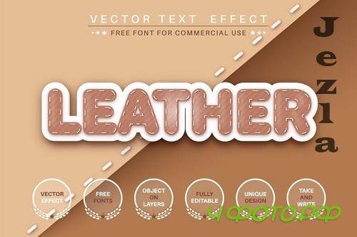 Leather product - editable text effect, font style