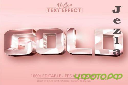 Rose Gold Editable Text Effect