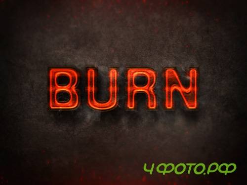 Burning Text Effect PSD Design Template vol 9