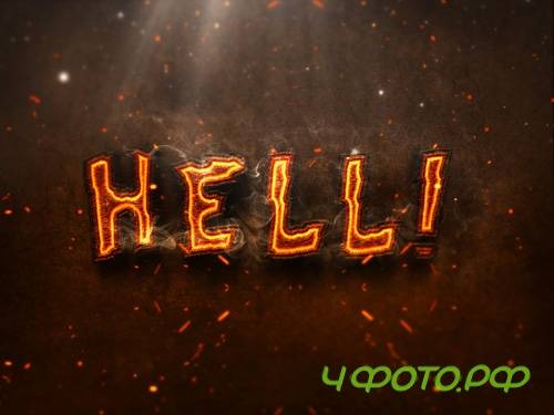 Burning Text Effect PSD Design Template vol 7