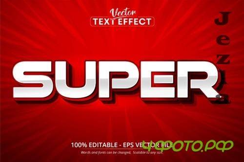 Super text, Red Color Style Editable Text Effect