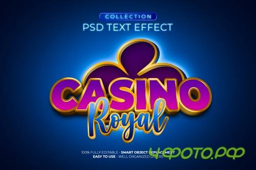 Casino royal custom text effect psd