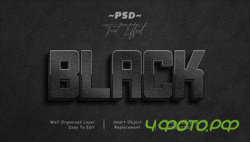 Dark color editable psd text effect psd