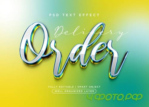 3d style order text effect psd 3d style order text effect psd