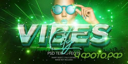 Vibes city party text effect psd