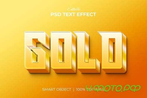 Gold luxury editable 3d text effect mockup premium psd