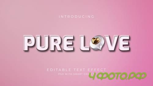 Pure love text effect psd
