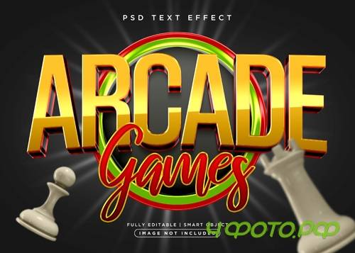 3d style arcade text effect