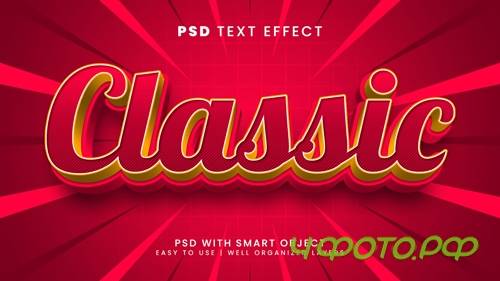 Classic retro vintage editable text effect with 70s and 80s text style psd