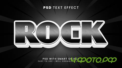 Rock editable text effect with stone and cracked text style psd