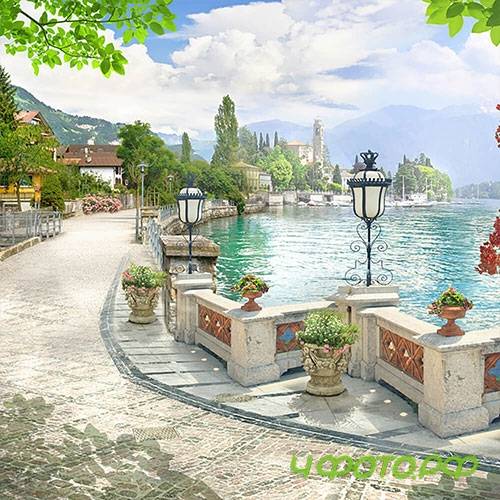 3D texture alley by the river