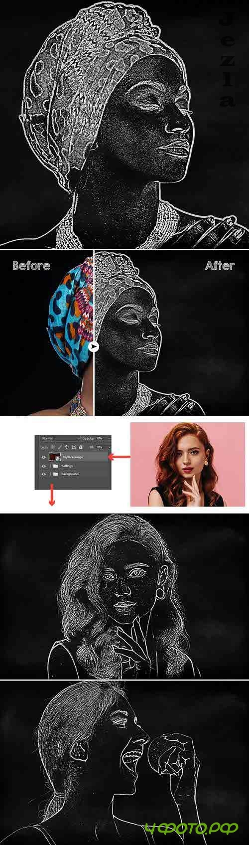 Chalk Photo Effect - 43081434