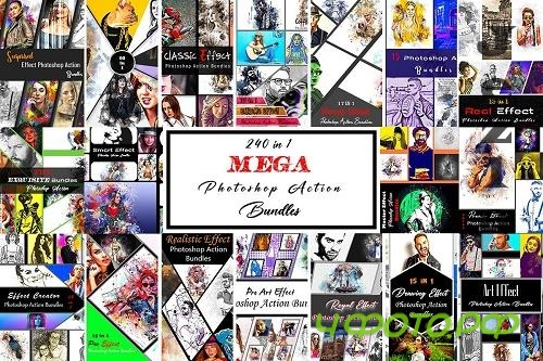 240 in 1 Mega Photoshop Action Bundles