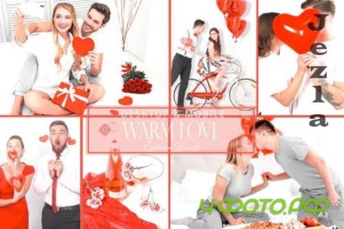 12 Warm Love Lightroom Presets,White Red