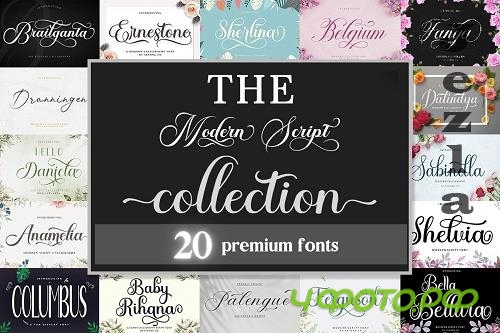 The Modern Script Font Bundle - 20 Premium Fonts
