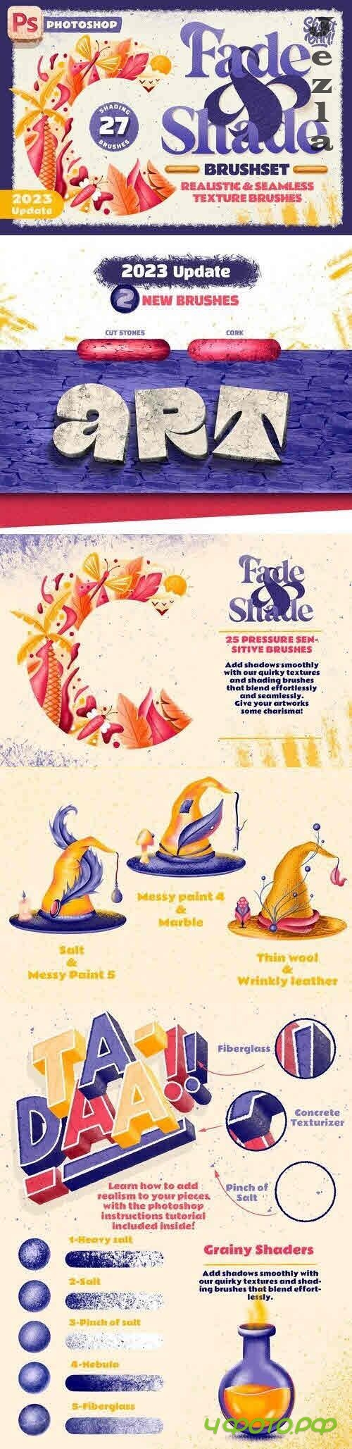 Fade & Shade Photoshop Brush Set - 12698536