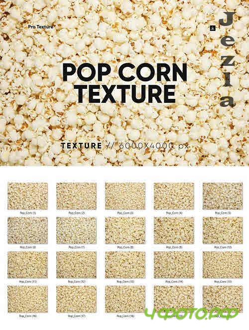 20 Pop Corn Texture - 12698727
