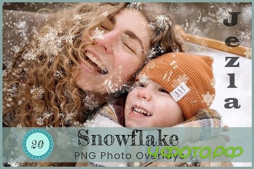 Snowflake Photoshop Overlays - 12699291