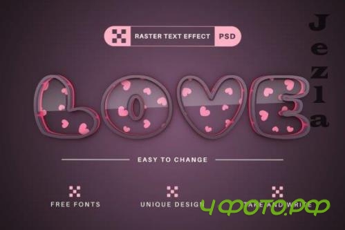PSD Love - Editable Text Effect - 12709266