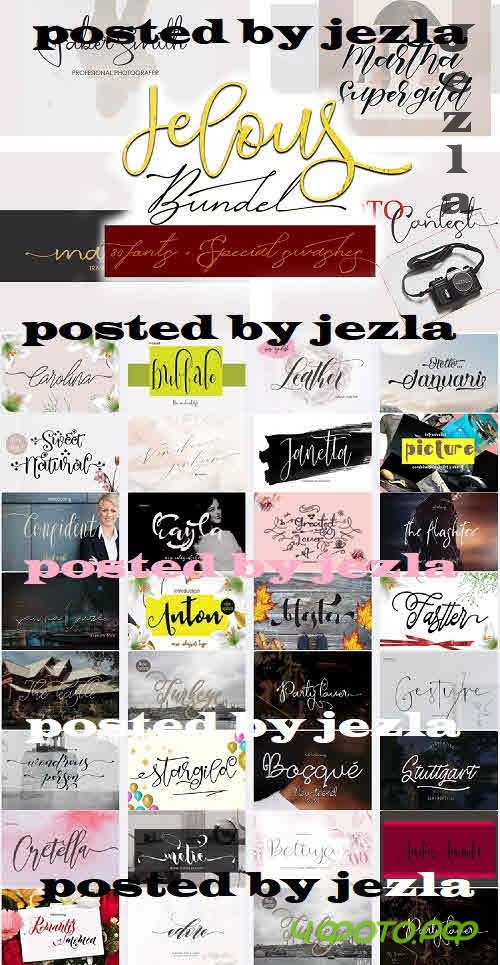 Jelous Bundle - 30 Premium Fonts