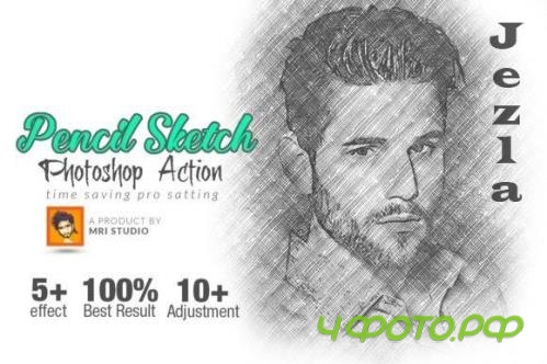 Pencil Sketch Photoshop Action - 2690991