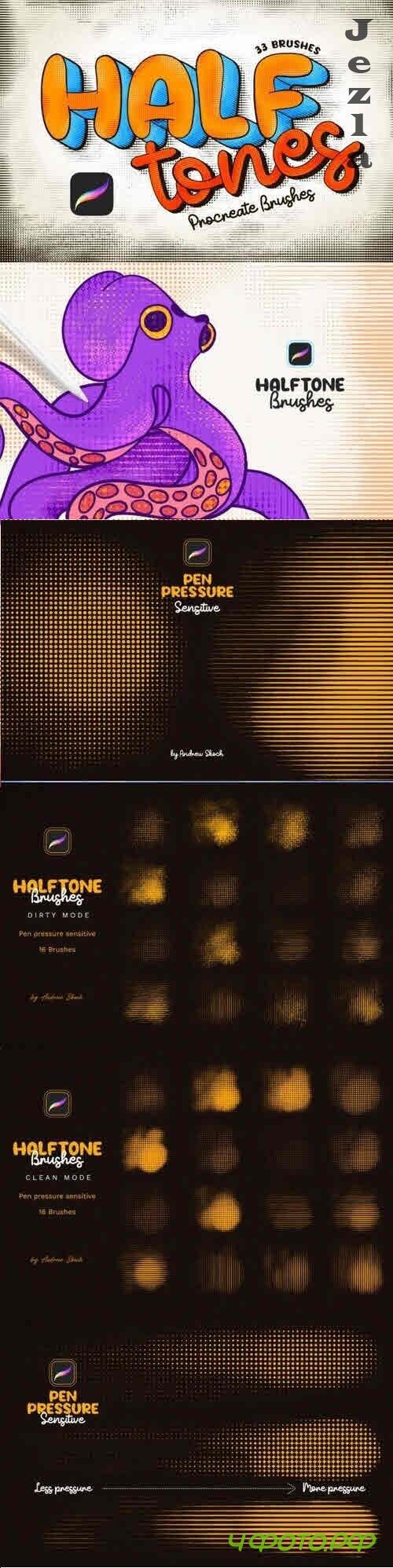 Halftone Procreate Brushes - 12706758