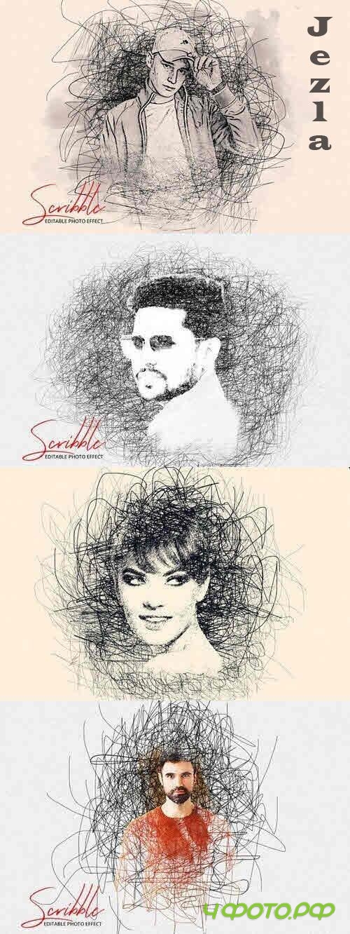 Scribble Art Photo Effect Part: 29